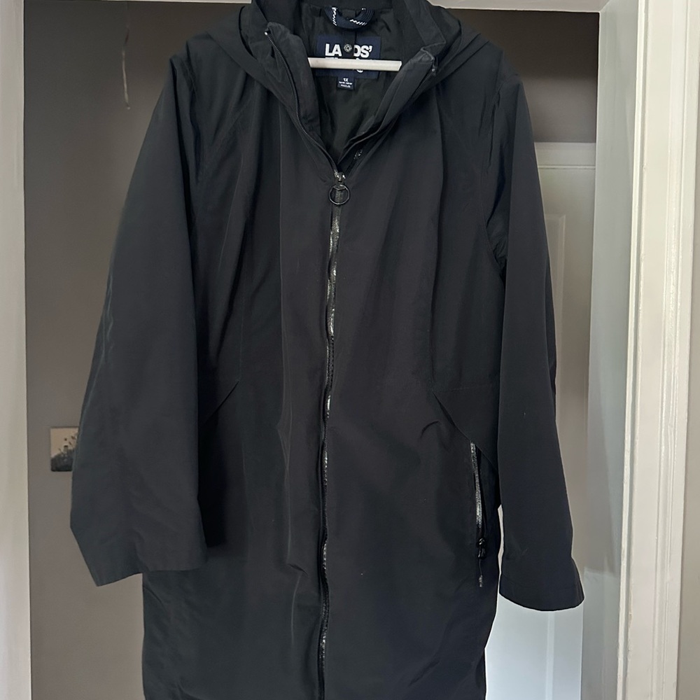 Lands' End Women's Black Ski/Snow/Rain Squall 3 in One Coat - Picture 4 of 4
